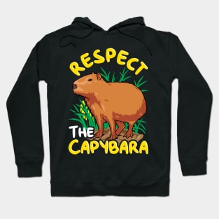 Respect The Capybara Funny Humor Hoodie